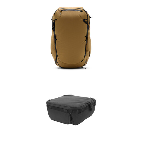 Peak Design Travel Backpack with Medium Camera Cube V2 Kit (Coyote, 45L)
