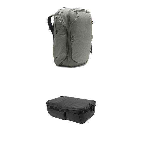 Peak Design Travel Backpack with Large Camera Cube V2 Kit (Sage, 45L)