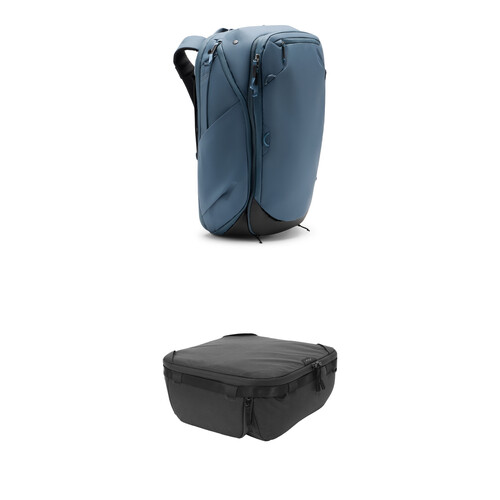 Peak Design Travel Backpack with Medium Camera Cube V2 Kit (Ocean, 45L)