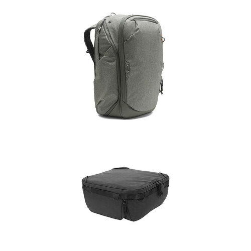 Peak Design Travel Backpack with Medium Camera Cube V2 Kit (Sage, 45L)