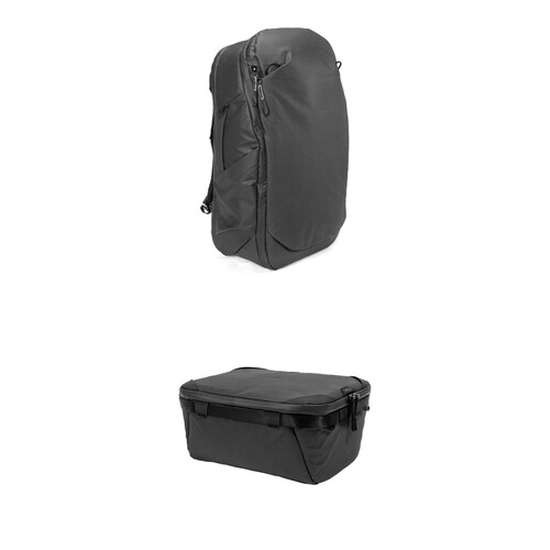 Peak Design Travel Backpack with Small/Medium Camera Cube V2 Kit (Black, 30L)