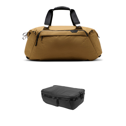 Peak Design Travel Duffel with Large Camera Cube V2 Kit (Coyote Tan, 50L)