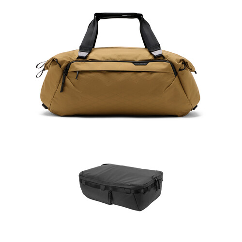 Peak Design Travel Duffel with Large Camera Cube V2 Kit (Coyote, 35L)