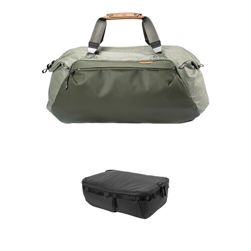 Peak Design Travel Duffel with Large Camera Cube V2 Kit (Sage, 65L)