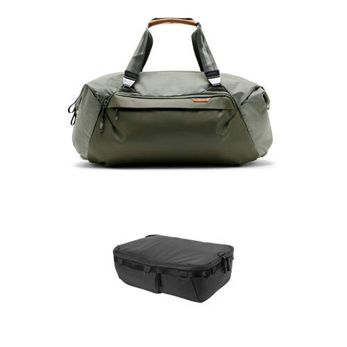 Peak Design Travel Duffel with Large Camera Cube V2 Kit (Sage, 50L)