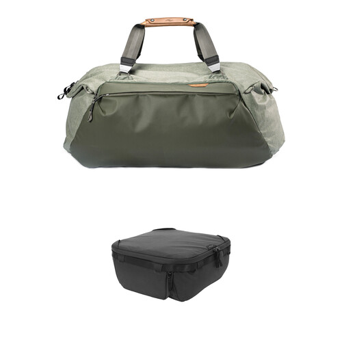 Peak Design Travel Duffel with Medium Camera Cube V2 Kit (Sage, 65L)