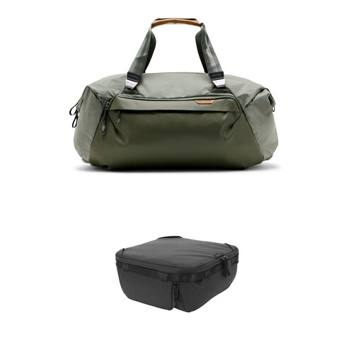 Peak Design Travel Duffel with Medium Camera Cube V2 Kit (Sage, 50L)