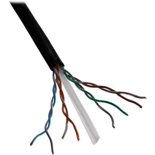 Pearstone Cat6 Bulk Cable - 1000' Pull Box (Black)