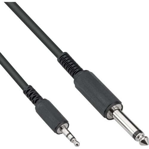 Pearstone 3.5mm Mini Stereo to 1/4" Mono Male Audio Cable (10')