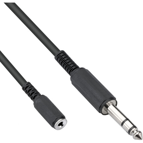 Pearstone 3.5mm Mini Female to 1/4" Male Stereo Audio Extension Cable (10')