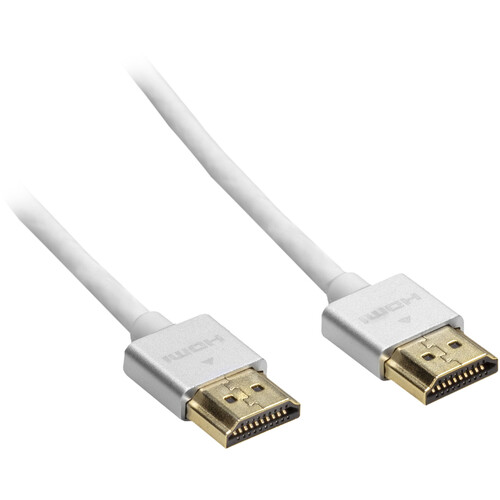 Pearstone HDA-503UTW Ultra-Thin High-Speed HDMI Cable with Ethernet (White, 3')