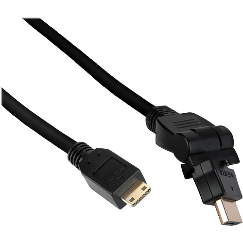 Pearstone High-Speed Mini-HDMI to Swiveling HDMI Cable (1.5')