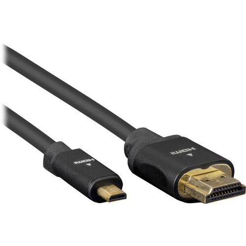 Pearstone HDD-203 High-Speed Micro-HDMI to HDMI Cable with Ethernet (3')