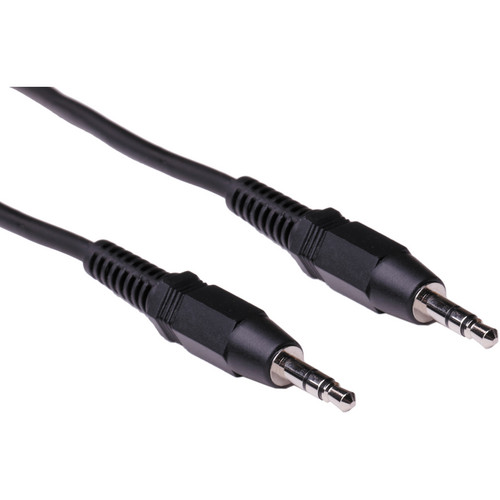 Pearstone Stereo Mini Male to Stereo Mini Male Cable (Black, 1.5')