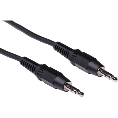 Pearstone Stereo Mini Male to Stereo Mini Male Cable (Black, 25')