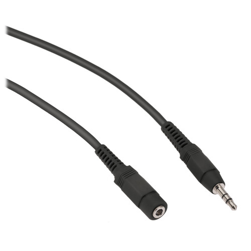 Pearstone 3.5mm Stereo Male to Female Extension Cable (Black, 6')