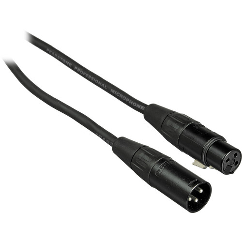 Pearstone PM Series XLR M to XLR F Professional Microphone Cable (1.5', Black, 3-Pack)