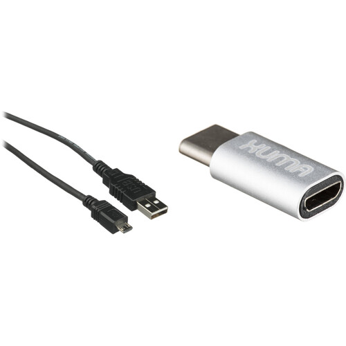 Pearstone USB 2.0 Type-A Male to Micro-USB Male Cable Kit with Micro-USB to USB Type-C Adapter (Black, 3')