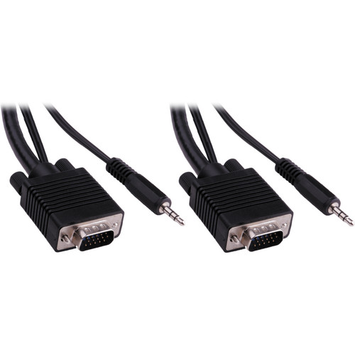 Pearstone Standard VGA Male to VGA Male Cable with 3.5mm Stereo Audio (15')