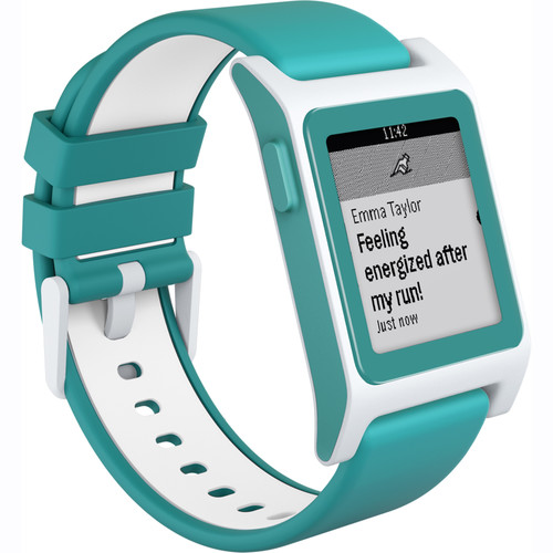 Pebble 2 HR Smartwatch (Aqua/White)