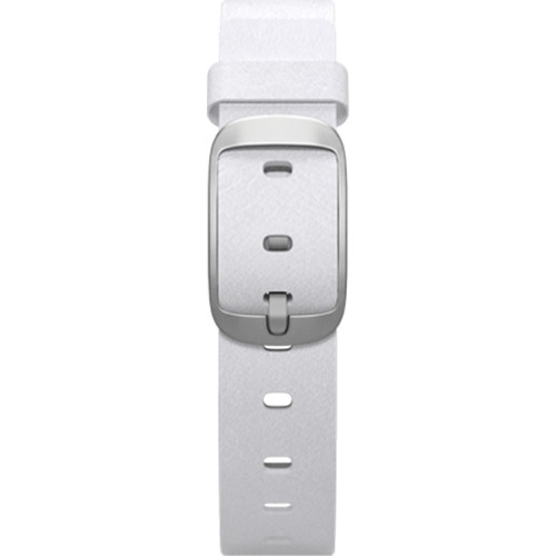 Pebble Time Round Leather Band (14mm, White)