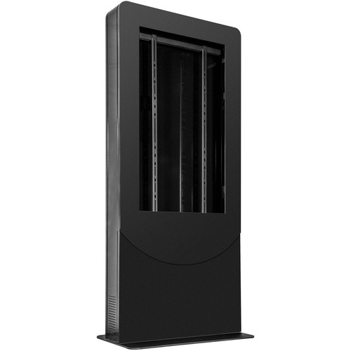 Peerless-AV Floorstanding Back-to-Back Portrait Kiosk for Two 65" Displays up to 1.81" Deep (Black)