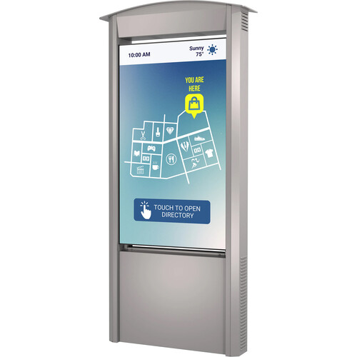 Peerless-AV Smart City Kiosk with 55" Display (Silver)