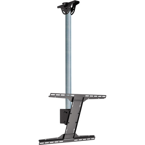 Peerless-AV Modular Series Ceiling Mount Kit for 39 to 75" Flat-Panel Displays (3', Black and Chrome)