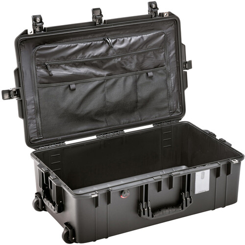 Pelican Wheeled Air Case with Lid Organizer & Packing Cubes (Black, 55.2L)
