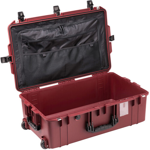 Pelican Wheeled Air Case with Lid Organizer & Packing Cubes (Oxblood, 55.2L)