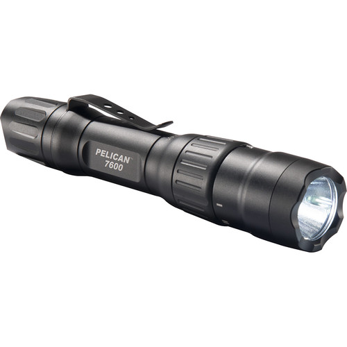 Pelican 7600 Rechargeable Tactical Tri-Color Flashlight (Matte Black)
