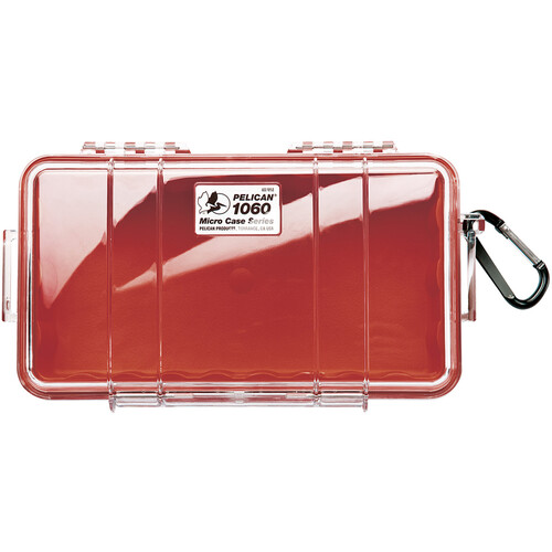 Pelican 1060 Clear Micro Case (Red)