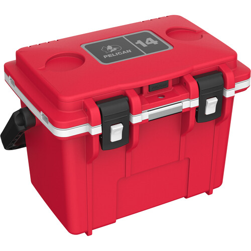 Pelican 14QT Personal Cooler (OSHA Red / White)