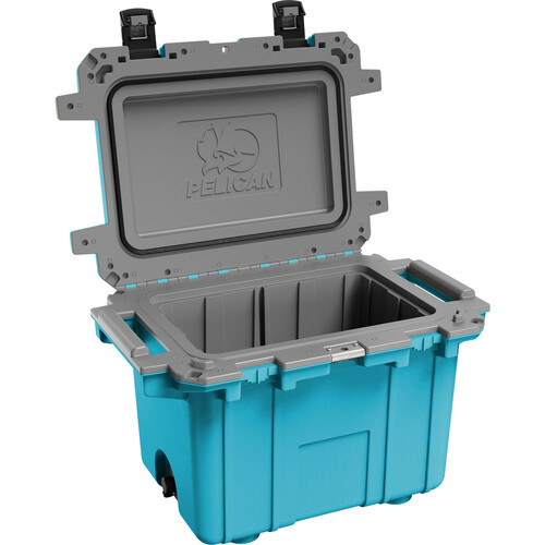 Pelican 50QT Elite Cooler (Cool Blue / Gray)