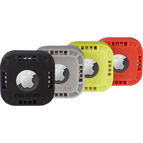 Pelican Protector AirTag Sticker Mount (4-Pack, Black/Silver/Yellow/Red)