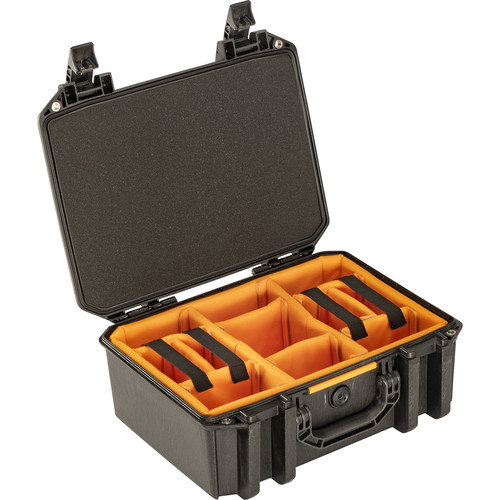 Pelican Vault V300 Case with Padded Dividers (Black, 18.7L)