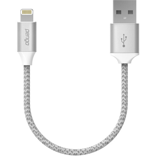 Pengo Technology 7.8" USB Type-A to Lightning Connector Cable (White Silver)