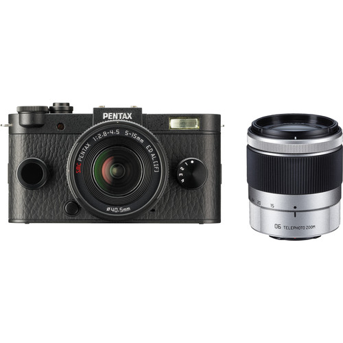 Pentax Q-S1 Mirrorless Digital Camera with 5-15mm and 15-45mm Lenses (Black)