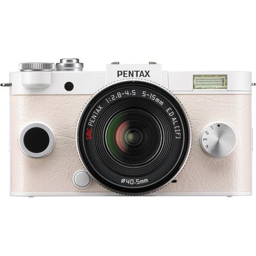 Pentax Q-S1 Mirrorless Digital Camera with 5-15mm Lens (Pure White)