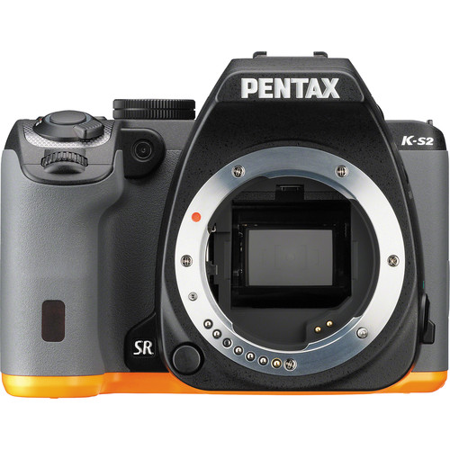Pentax K-S2 DSLR Camera (Body Only, Black/Orange)