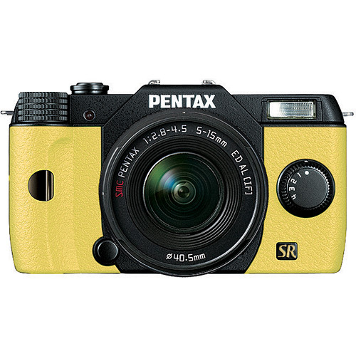 Pentax Q7 Compact Mirrorless Camera with 5-15mm f/2.8-4.5 Zoom Lens (Black/Yellow)