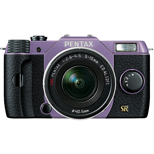 Pentax Q7 Compact Mirrorless Camera with 5-15mm f/2.8-4.5 Zoom Lens (Lavender/Black)