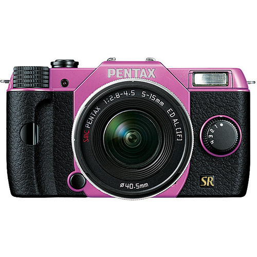 Pentax Q7 Compact Mirrorless Camera with 5-15mm f/2.8-4.5 Zoom Lens (Lilac/Black)
