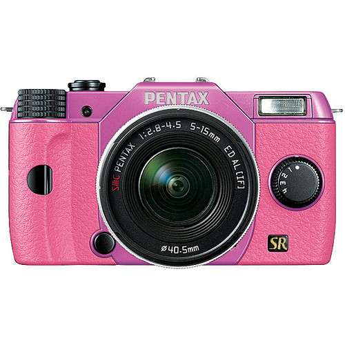 Pentax Q7 Compact Mirrorless Camera with 5-15mm f/2.8-4.5 Zoom Lens (Lilac/Pink)