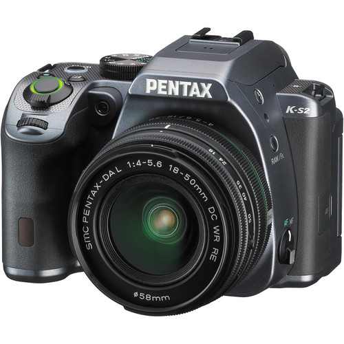 Pentax K-S2 DSLR Camera with 18-50mm Lens (Stone Gray)