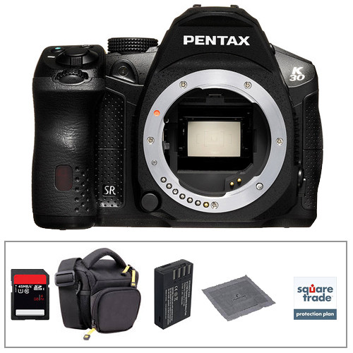 Pentax K-30 Digital Camera Body Deluxe Accessory Kit (Black)