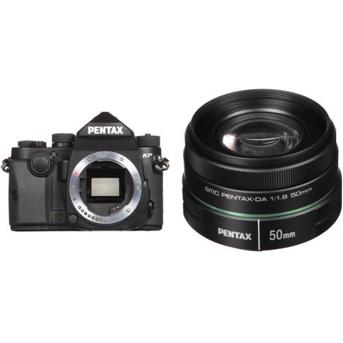 Pentax KP DSLR Camera with 50mm Lens Kit (Black)