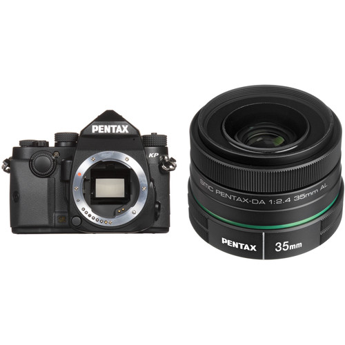 Pentax KP DSLR Camera with 35mm f/2.4 Lens Kit (Black)
