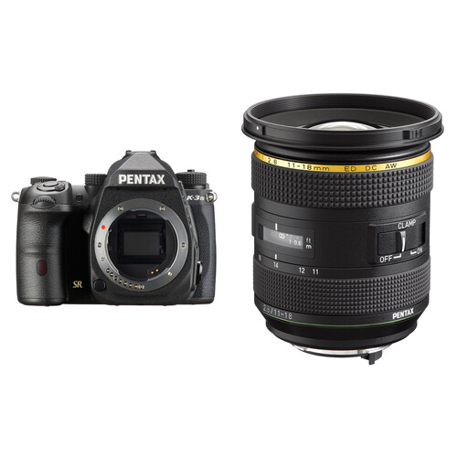 Pentax K-3 Mark III DSLR Camera with 11-18mm f/2.8 Lens Kit (Black)