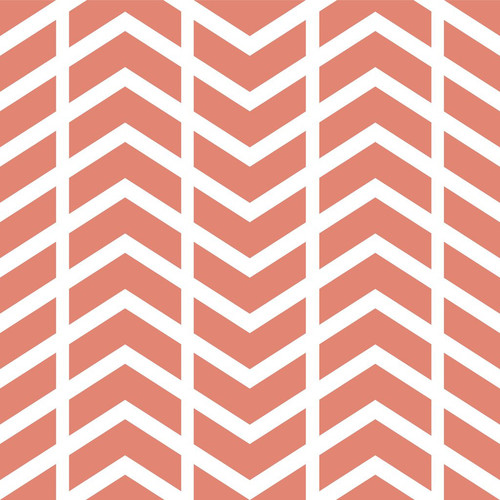 PepperLu PolyPaper Photo Backdrop (5 x 5', Split Chevron Pattern, Salmon)